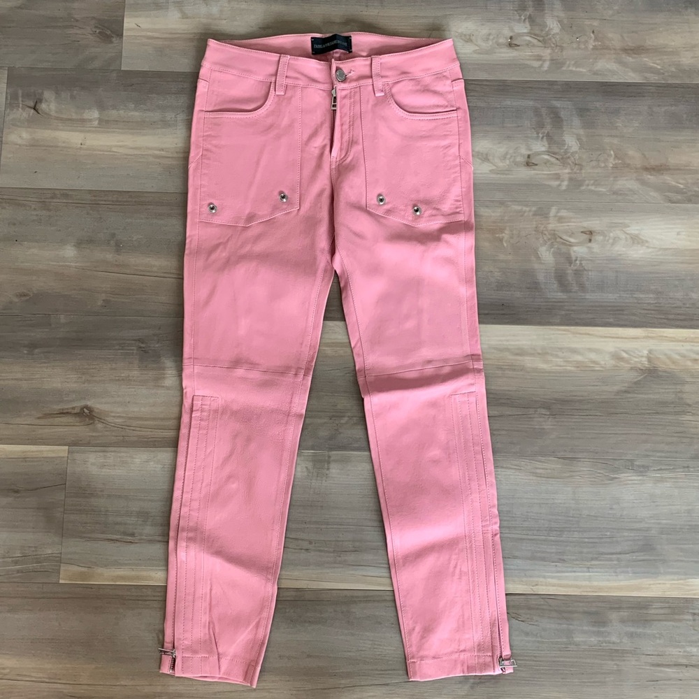 Zadig & Voltaire “Evron” Pink leather pants